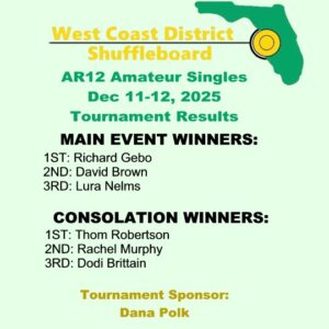 Results 2025-2026 AR12 Am Sgls