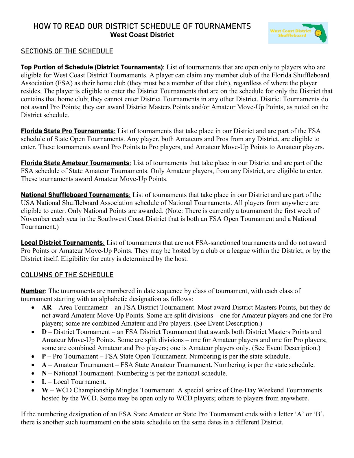 How to Read Our District Schedule-1