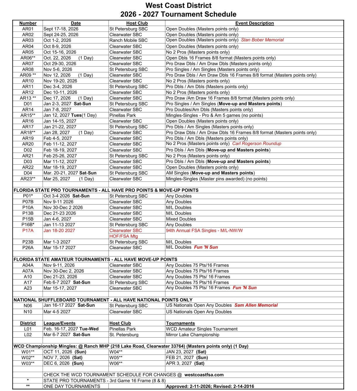 WCD Schedule 2026-2027 Final
